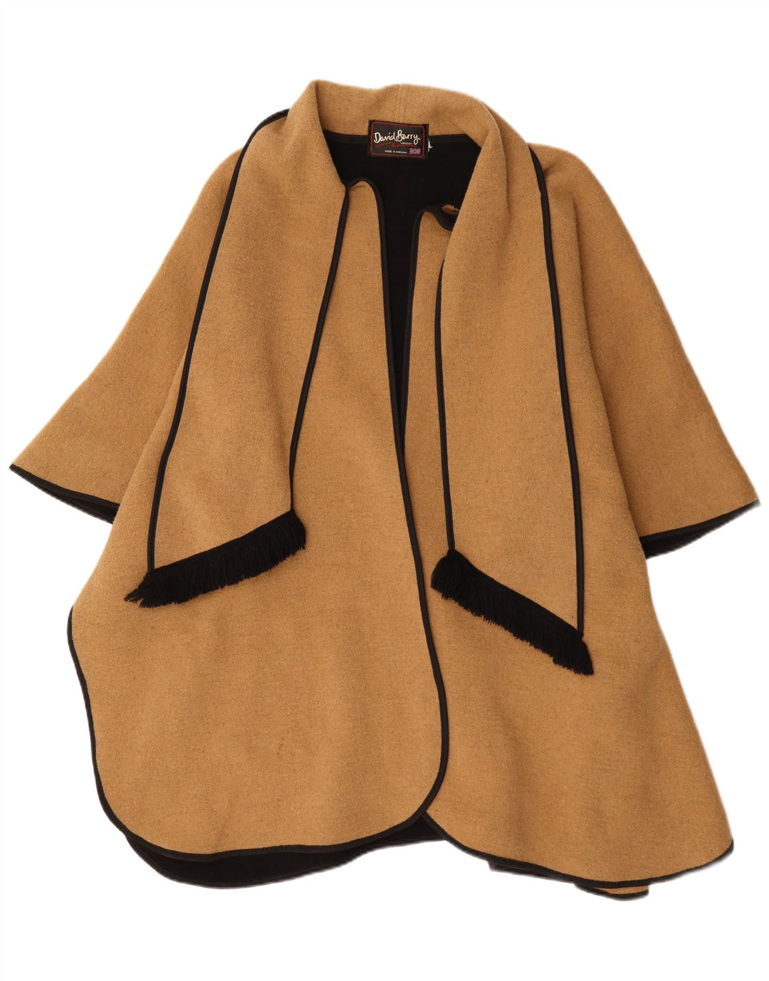 Cappotto poncho da donna David Barry taglia unica Beige