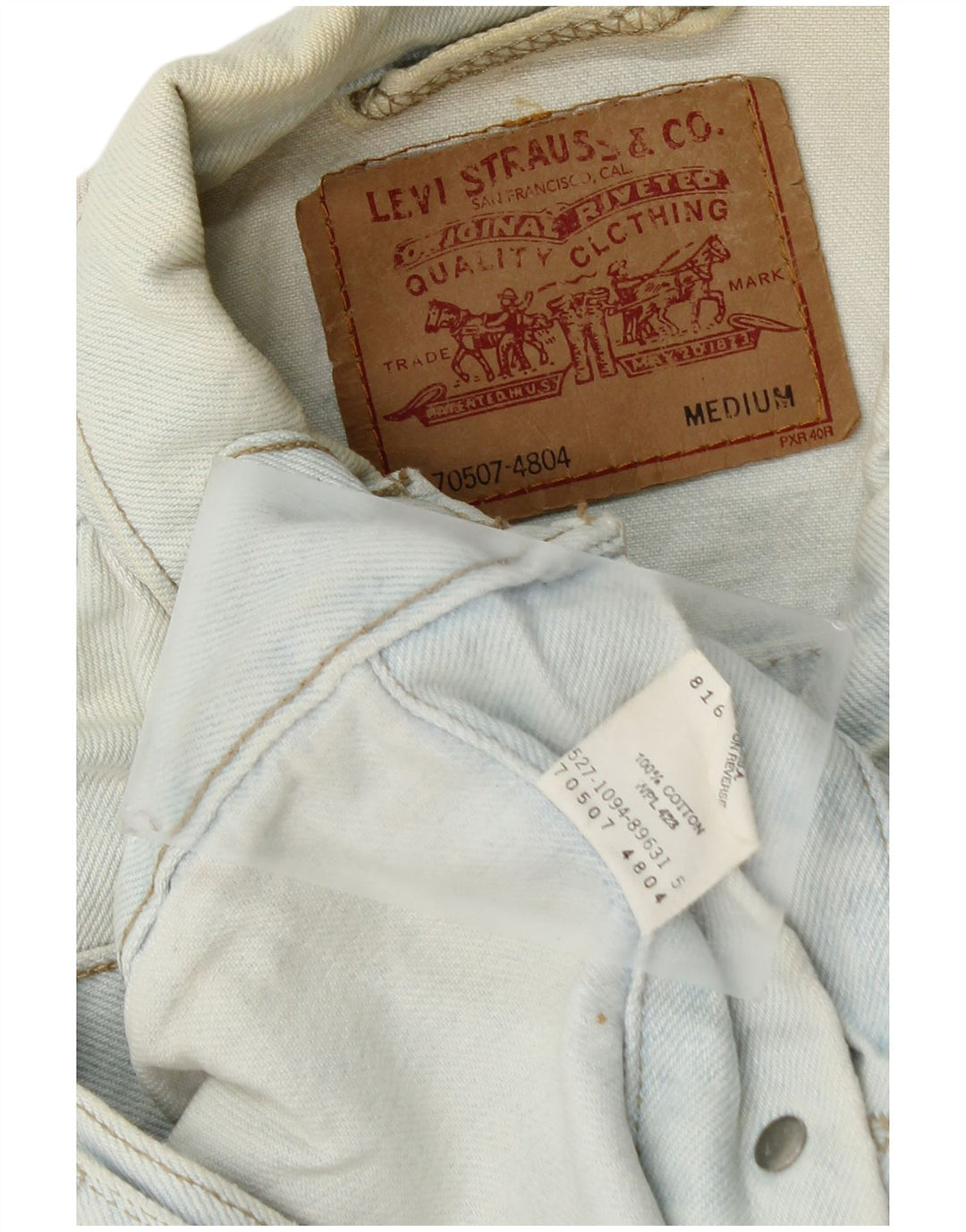 Giacca di jeans da uomo Levi's UK 38 Cotone blu medio