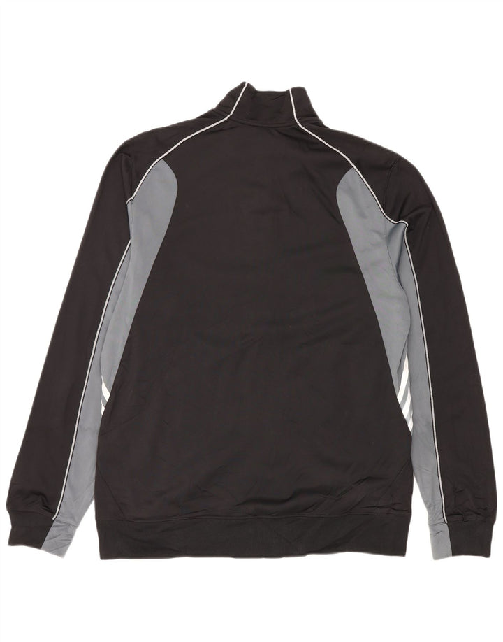 Giacca da ginnastica da uomo Adidas, giacca grande, in poliestere color block nero