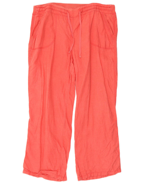 Marks & Spencer Womens Straight Chino Trousers UK 16 Large W36 L26 Red