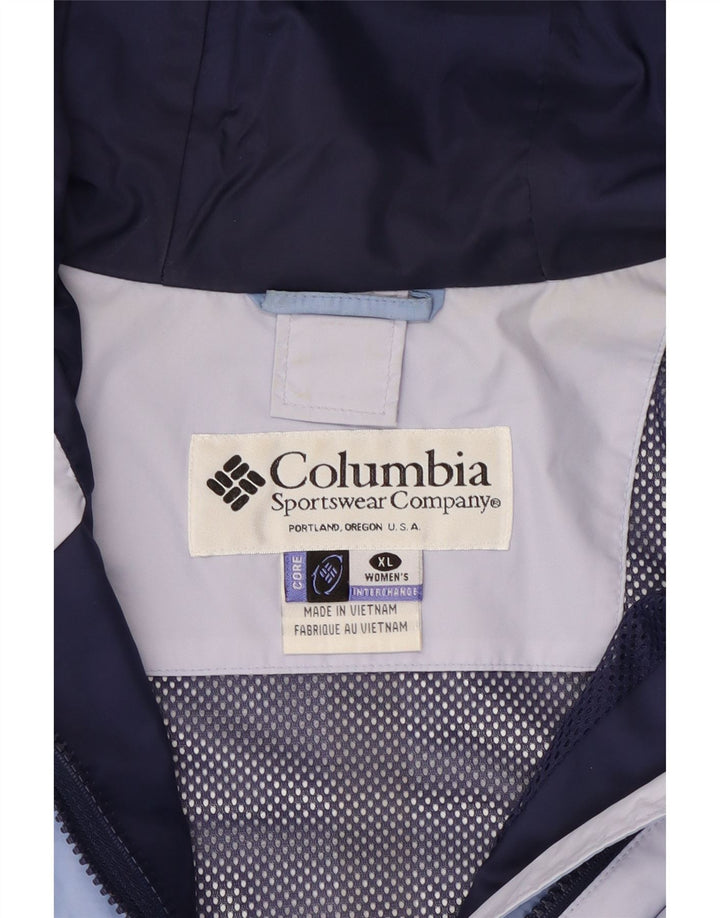 Giacca antipioggia oversize con cappuccio da donna Champion UK 18 XL Blu Colourblock
