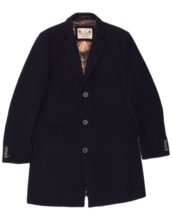 Cappotto vintage da uomo UK 42 XL in lana blu navy