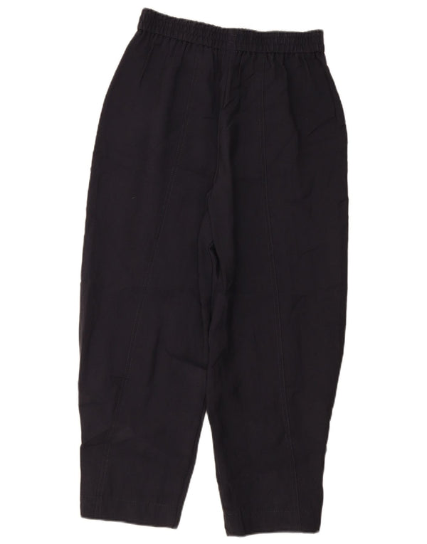 Pantaloni corti affusolati da donna Zara piccoli W26 L23 viscosa blu navy