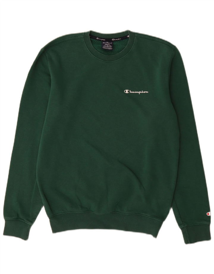 Felpa Champion da uomo con vestibilità regolare, maglione piccolo, cotone verde