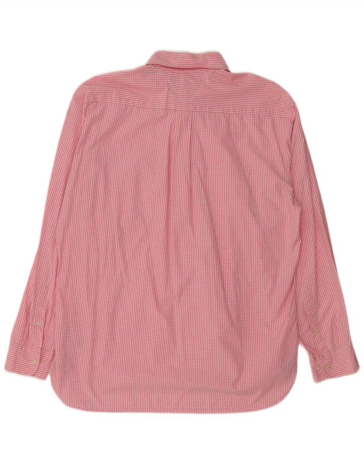 TOMMY HILFIGER Mens Shirt XL Pink Gingham Cotton