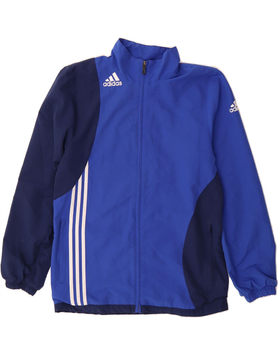 ADIDAS Mens Tracksuit Top Jacket UK 38/40 Medium Blue Colourblock Vintage Adidas and Second-Hand Adidas from Messina Hembry 