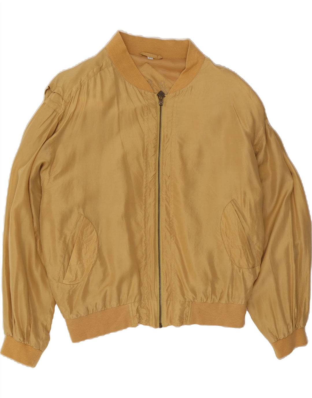 PAOLO NEGRATO Mens Bomber Jacket IT 48/50 Medium Yellow Vintage Paolo Negrato and Second-Hand Paolo Negrato from Messina Hembry 