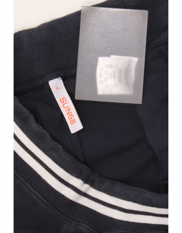 Pantaloni da tuta da uomo Sun68 XL in cotone blu navy