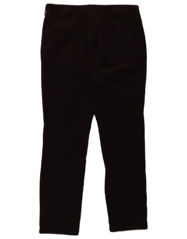 Pantaloni dritti in velluto a coste da donna Marks & Spencer UK 14 Large W32 L27 Marrone
