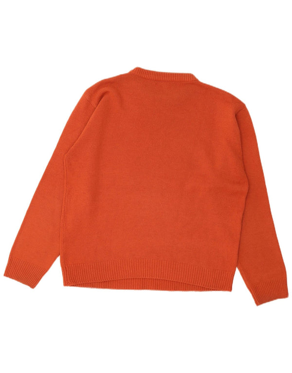 Maglione maglione girocollo da uomo Tommy Hilfiger grande acrilico arancione