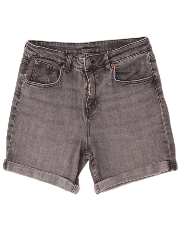 Pantaloncini di jeans da donna Marks & Spencer UK 12 Medum W30 cotone nero