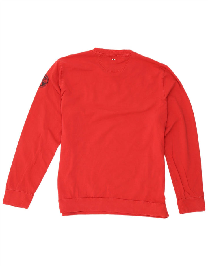 Felpa grafica da uomo Napapijri Maglione 2XL Rosso Colourblock