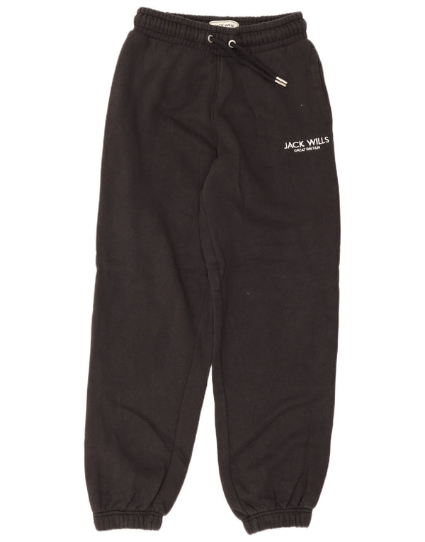 Pantaloni da tuta da donna Jack Wills Joggers UK 8 piccoli in cotone nero