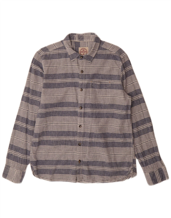 Camicia da uomo dalla vestibilità regolare Fat Face, lino grande a righe blu