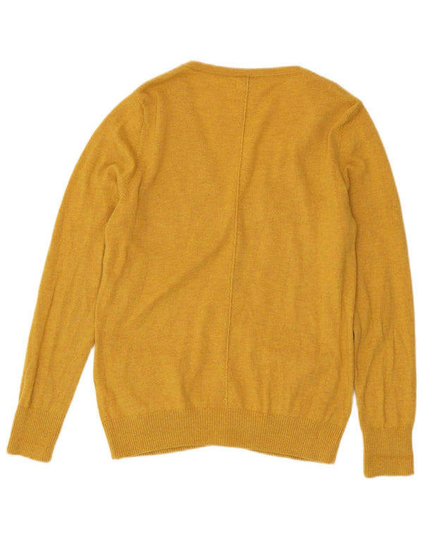 Maglione cardigan da donna Fat Face UK 12 Lana gialla media