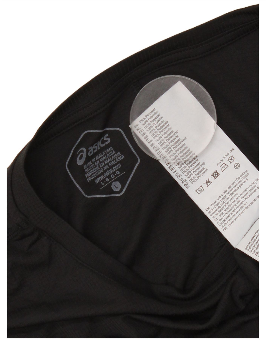 T-shirt da uomo Asics Top Large nera in poliestere