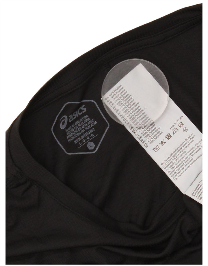 T-shirt da uomo Asics Top Large nera in poliestere