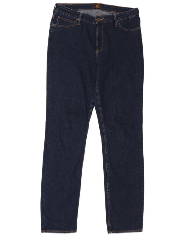 Jeans dritti Marion da donna Lee W32 L33 cotone blu navy