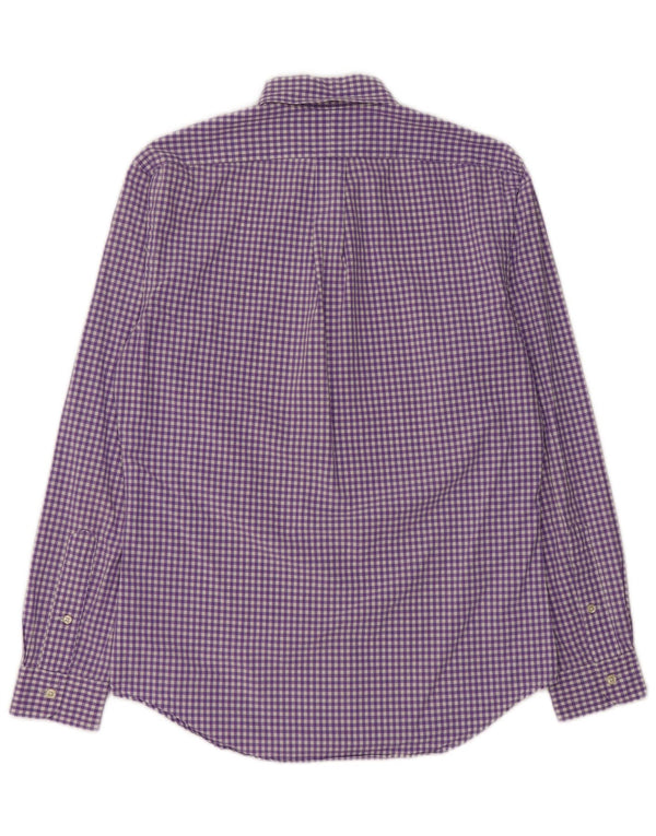 Camicia slim fit da uomo Ralph Lauren in cotone a quadretti viola medio