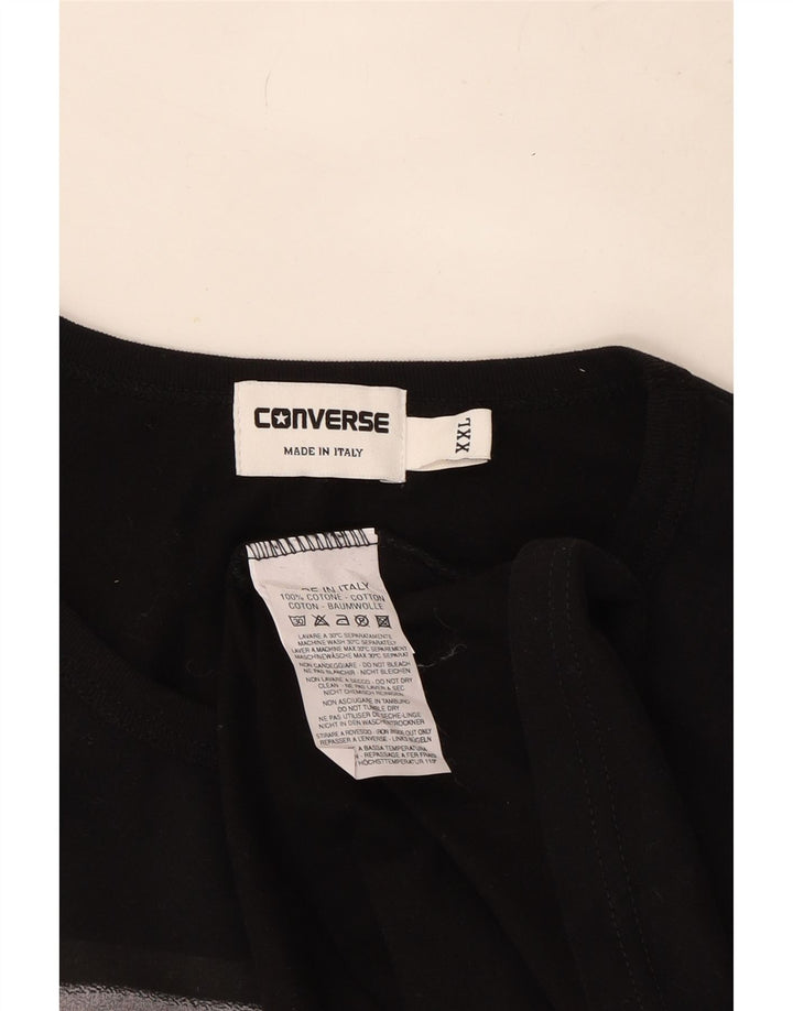 Converse Top grafico da uomo a maniche lunghe 2XL cotone nero
