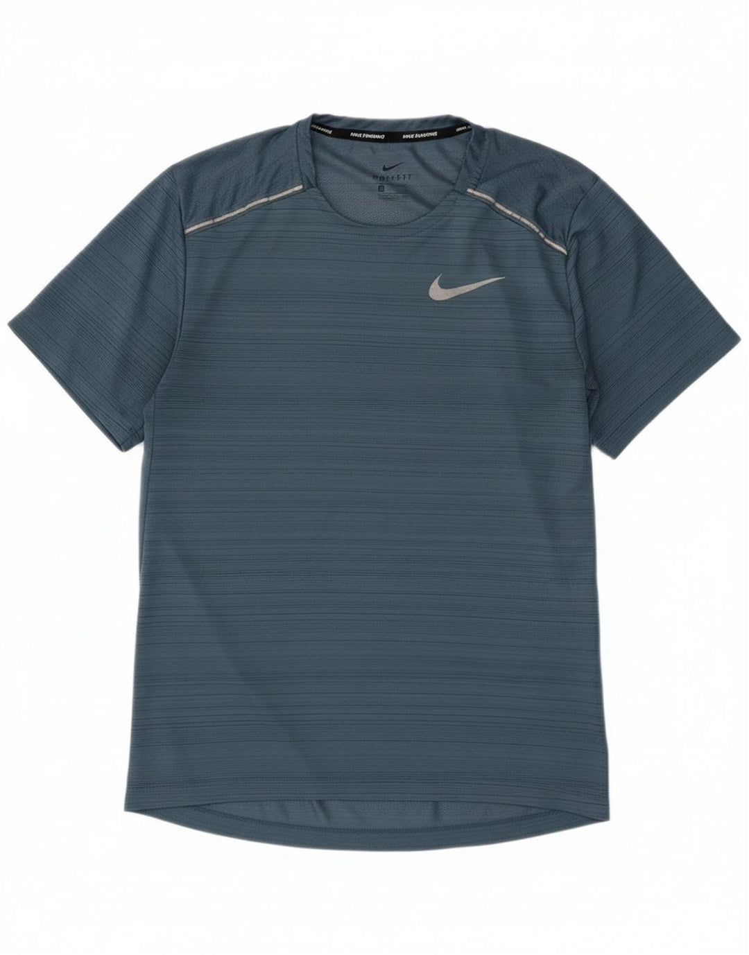 T-shirt Nike da uomo Dri Fit, piccola, in poliestere a righe blu