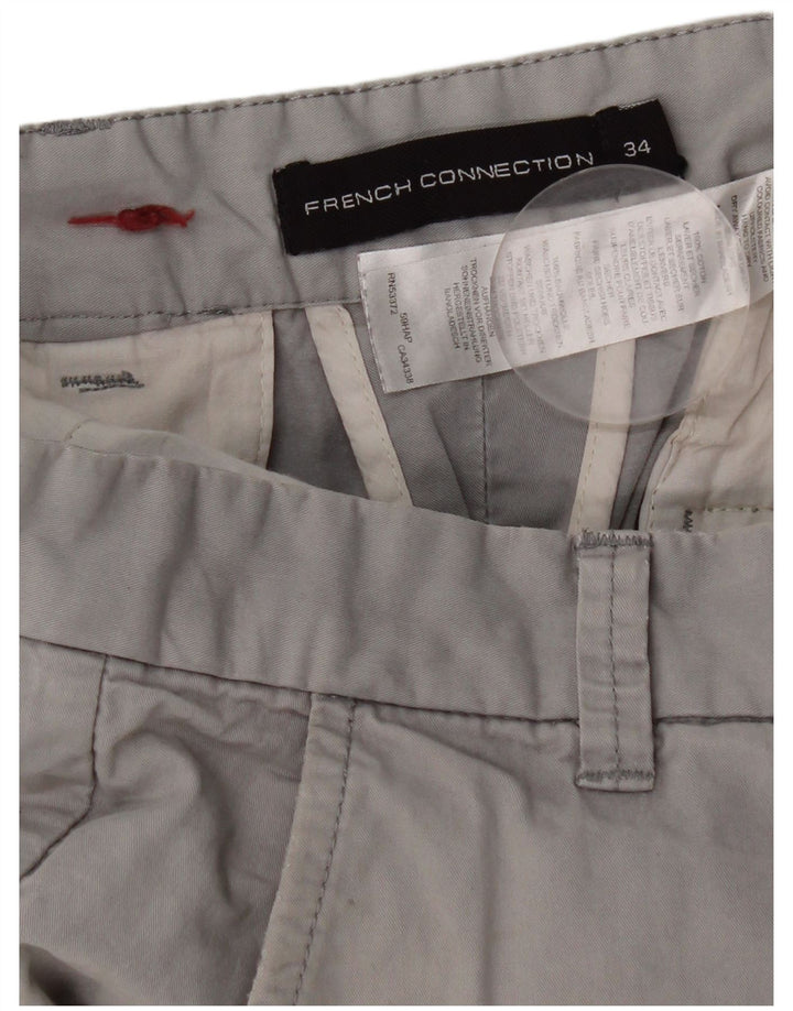 Pantaloncini chino da uomo French Connection W34 Large in cotone grigio