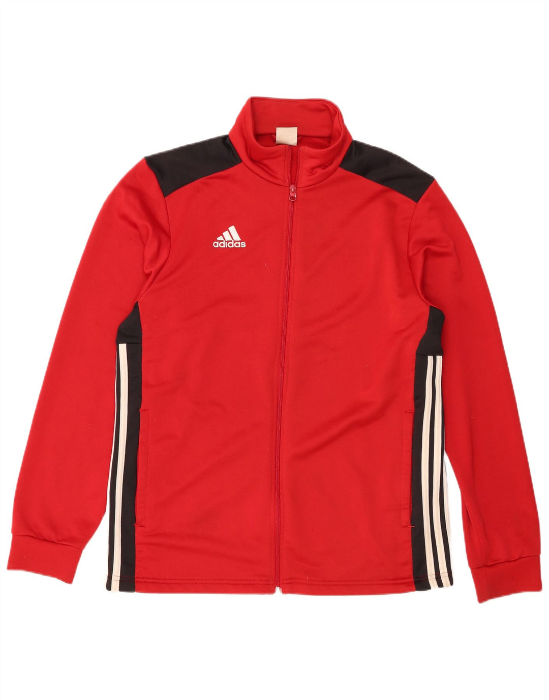 Giacca da ginnastica da uomo Adidas, grande, in poliestere color block rosso