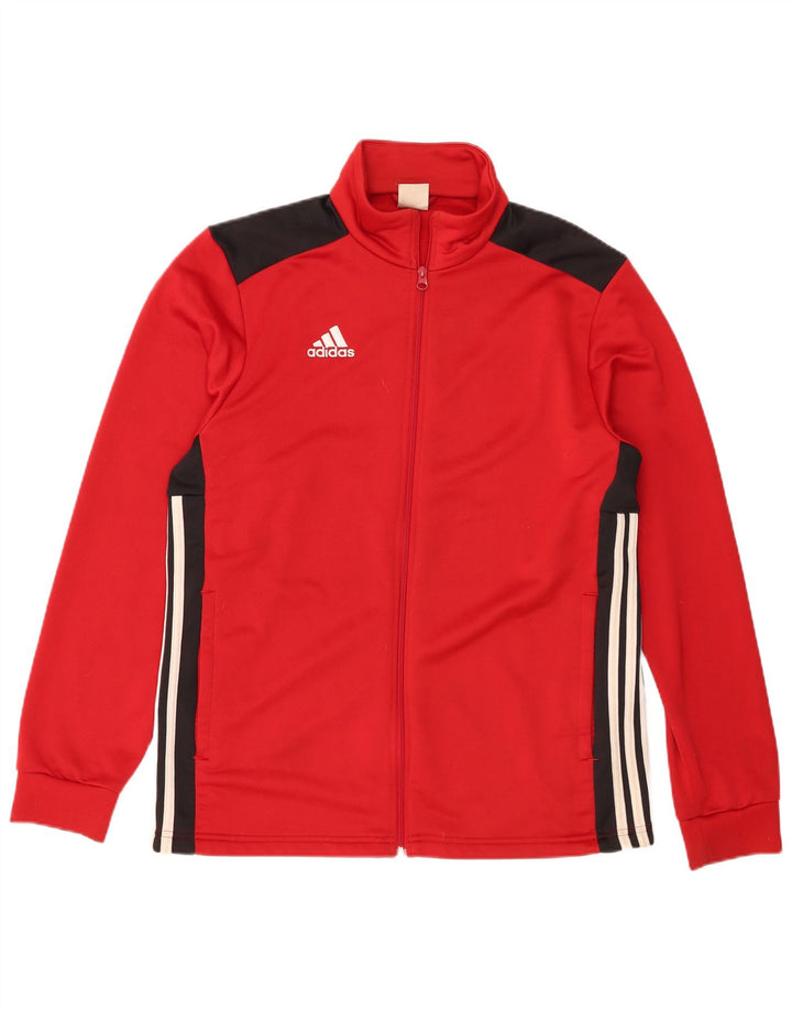 Giacca da ginnastica da uomo Adidas, grande, in poliestere color block rosso