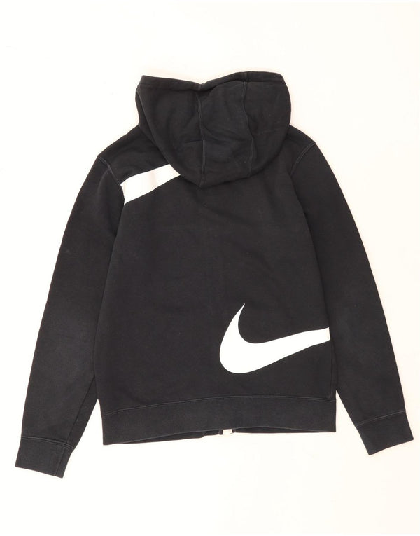 Felpa con cappuccio e zip grafica Nike da ragazzo 13-14 anni XL in cotone nero