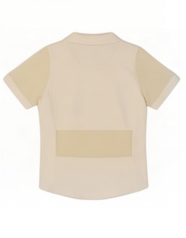 Polo Nike da donna US 8/10 Medium White Colourblock in poliestere