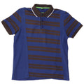 Polo da uomo Hugo Boss in cotone a righe grandi blu