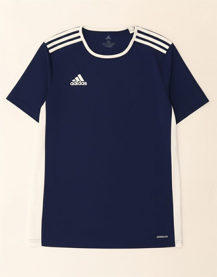 T-shirt Adidas Aeroready da uomo, media, in poliestere color block blu navy