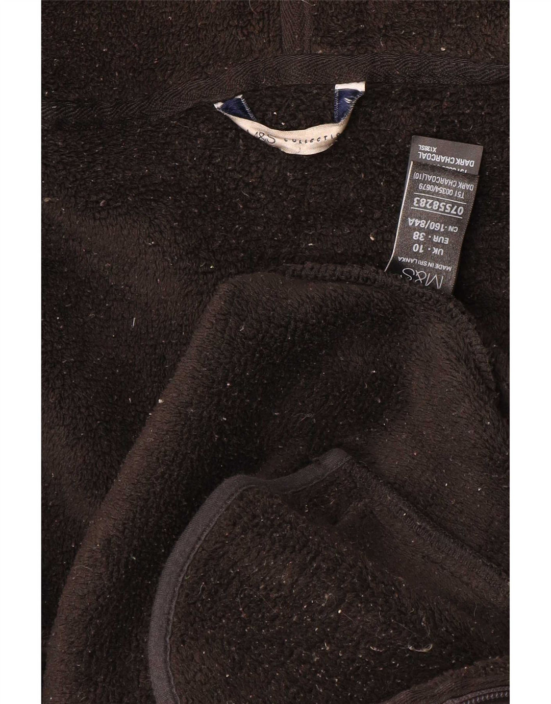 Giacca da ginnastica con cappuccio da donna Marks & Spencer UK 10 piccola grigia
