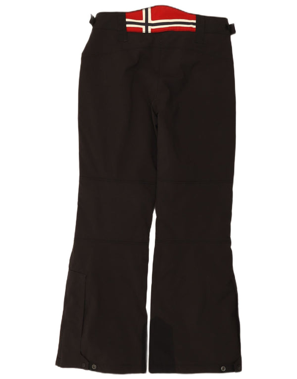 Pantaloni da sci con grafica Napapijri da donna UK 14 Large Nero Poliammide