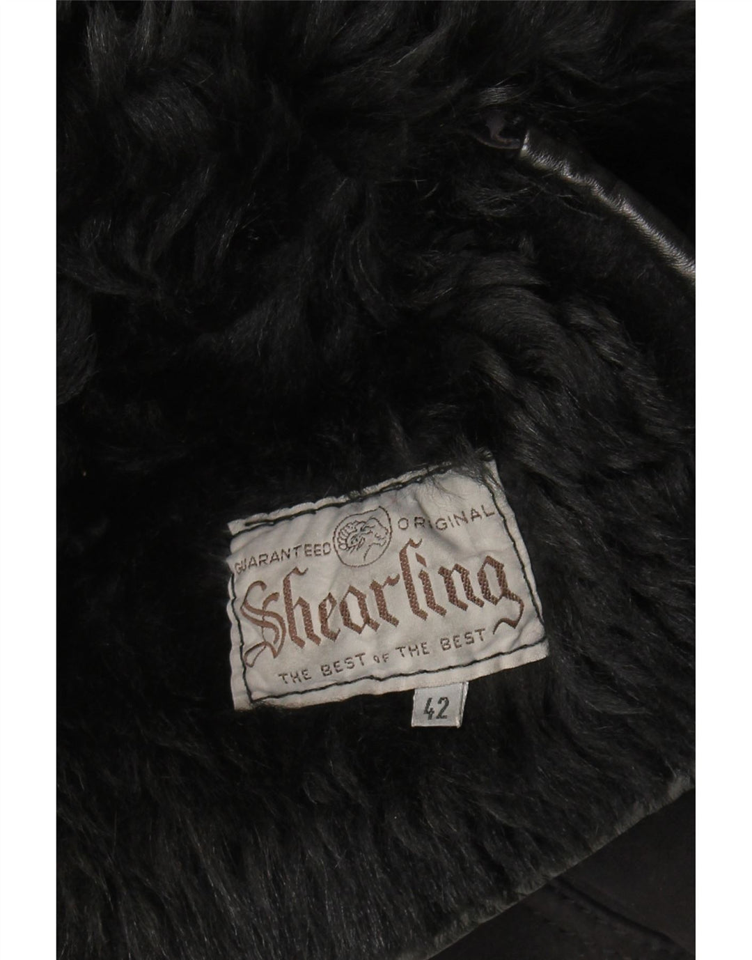 Cappotto in shearling da donna VINTAGE IT 42 Shearling medio nero