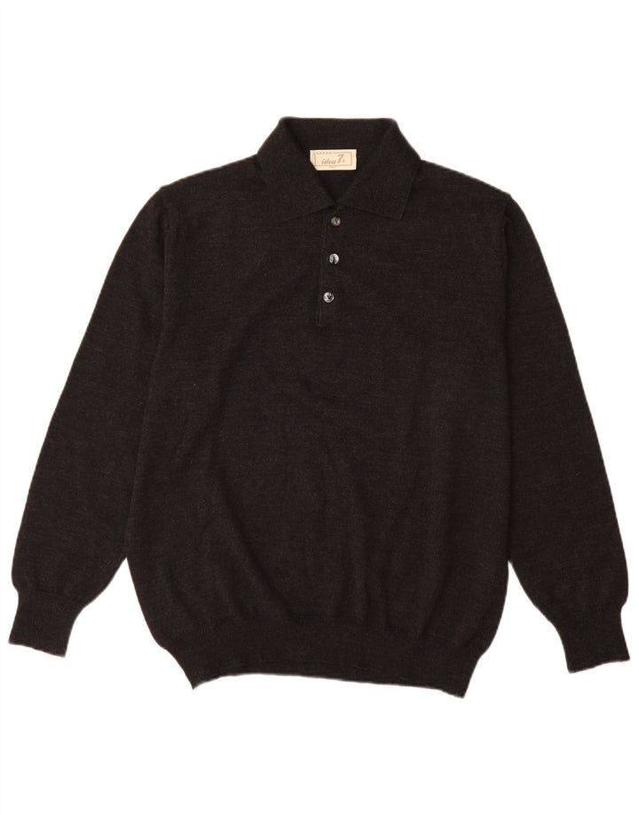 Maglione Polo Uomo Idea IT 50 Lana Grigio Medio
