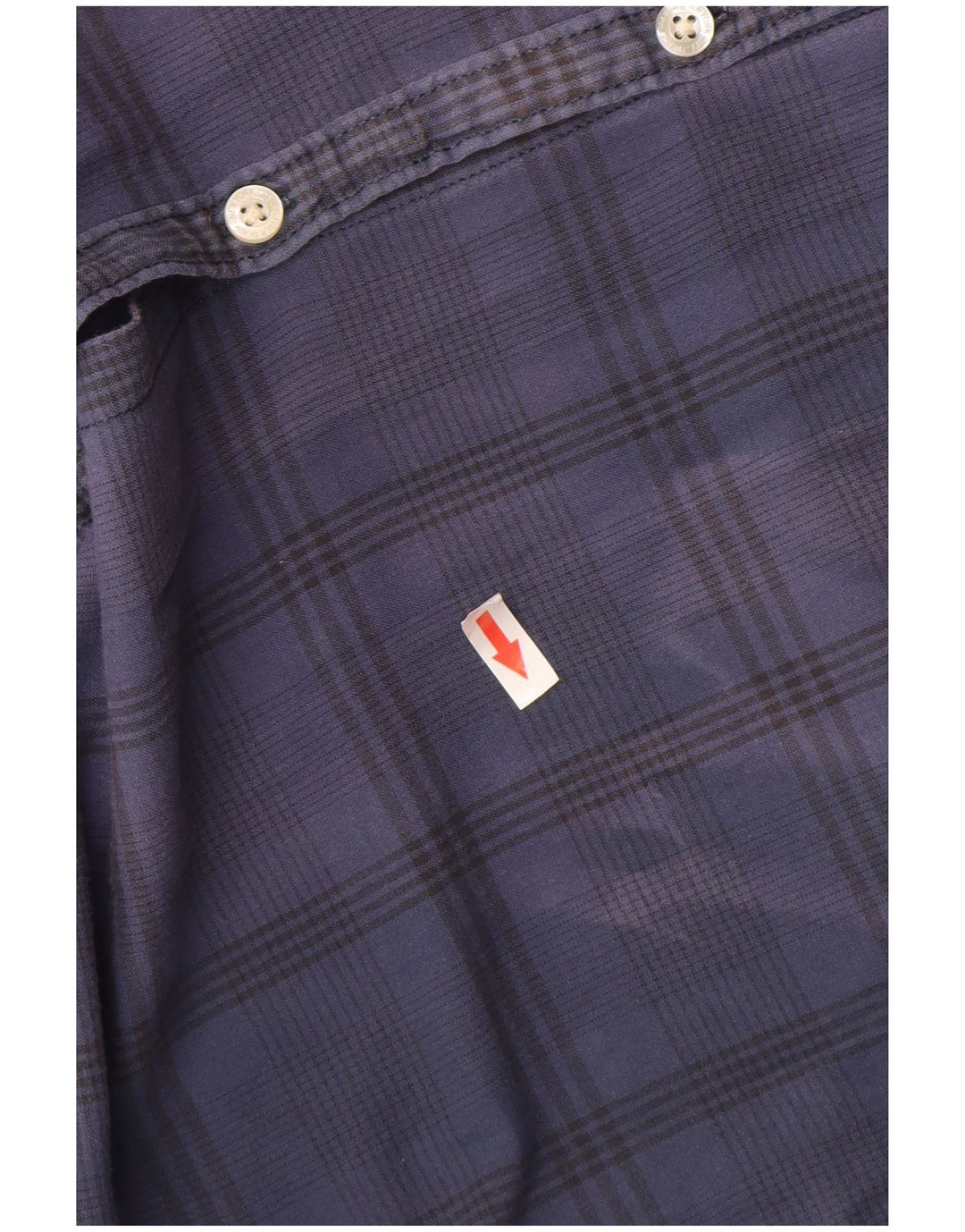 Camicia da uomo Tommy Hilfiger in cotone a quadri blu navy medio