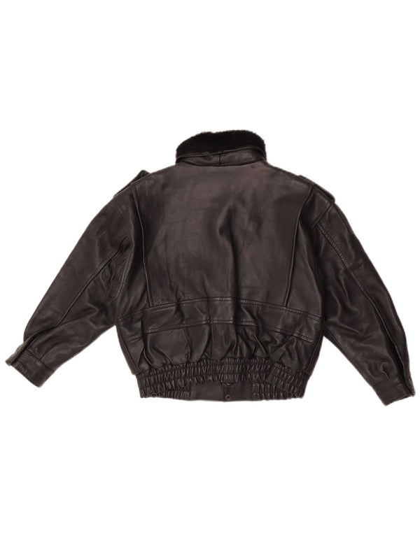 Giacca in pelle per bambina Magil 3-4 anni Nera