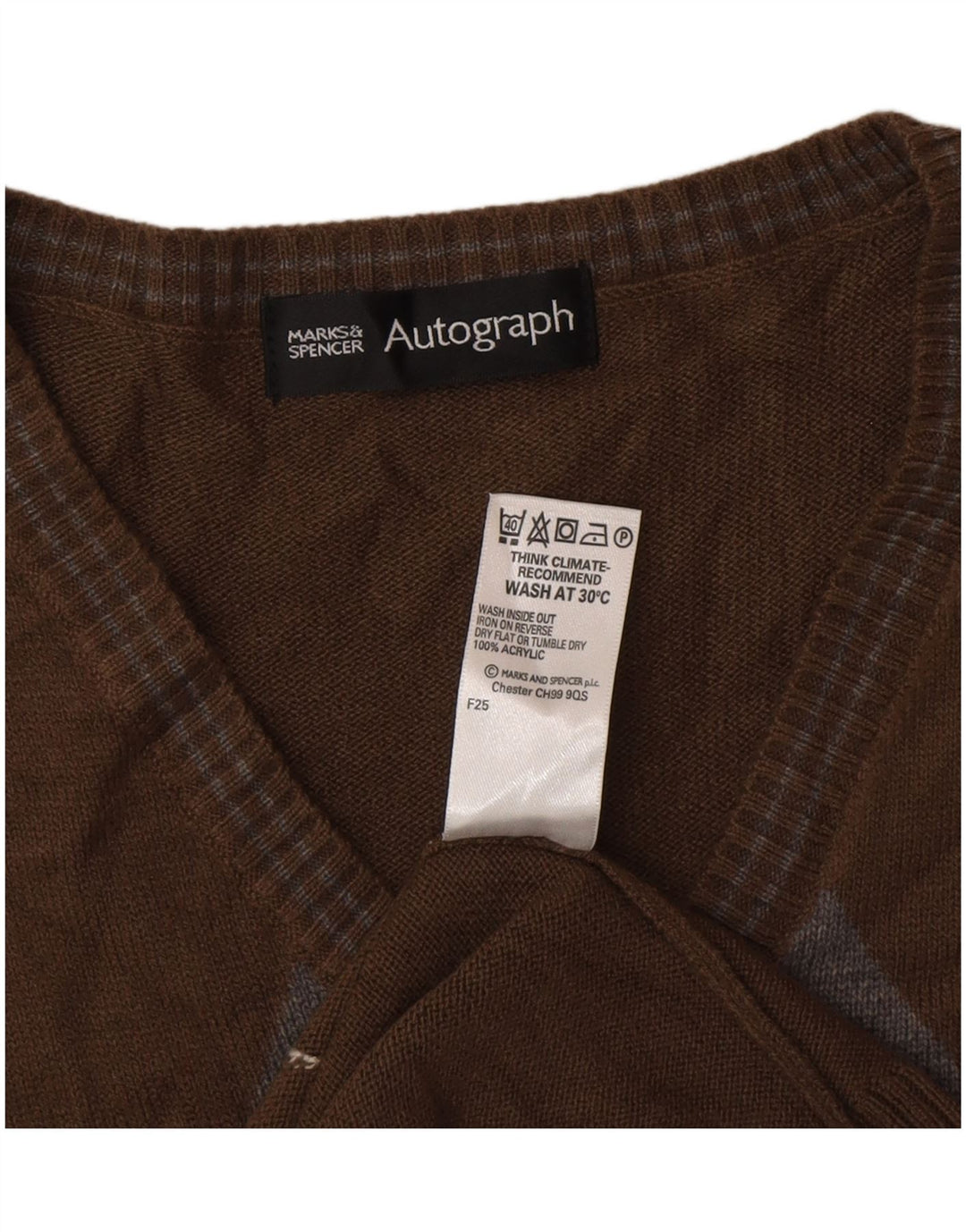 Canotta da uomo Marks & Spencer Autograph Canotta grande marrone classica