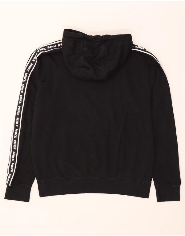 Felpa con cappuccio grafica Nike da uomo in cotone nero medio