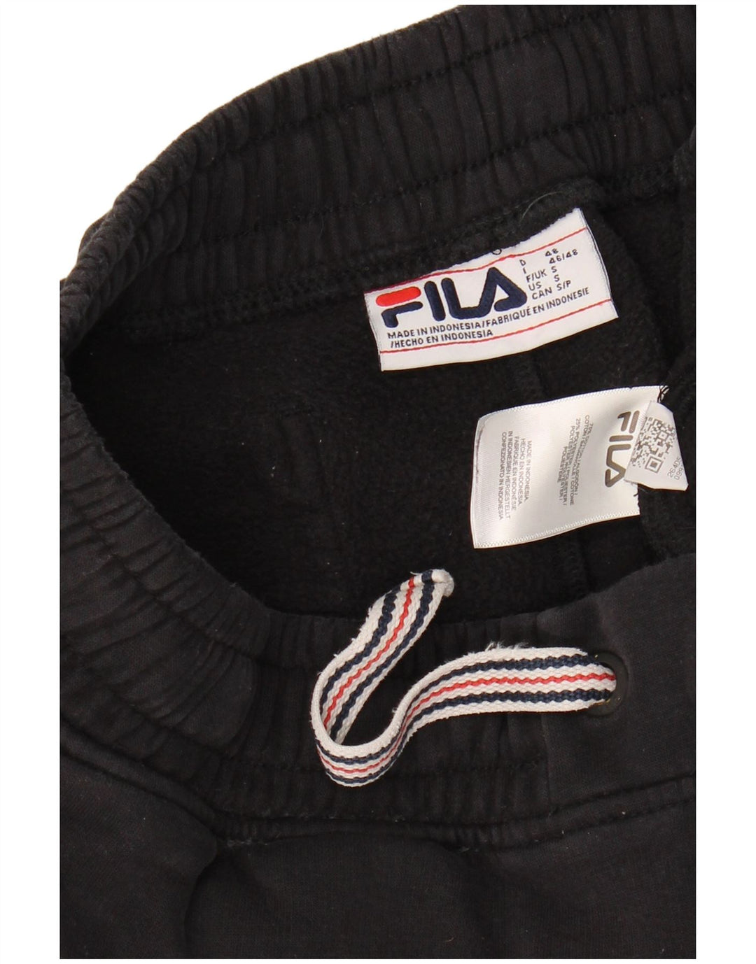 FILA Mens Tracksuit Trousers Joggers Small  Black Cotton