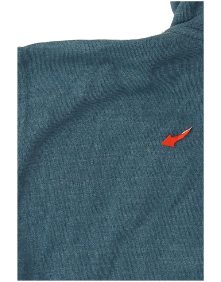 CREW CLOTHING Felpa da uomo con zip e collo maglione grande in cotone blu