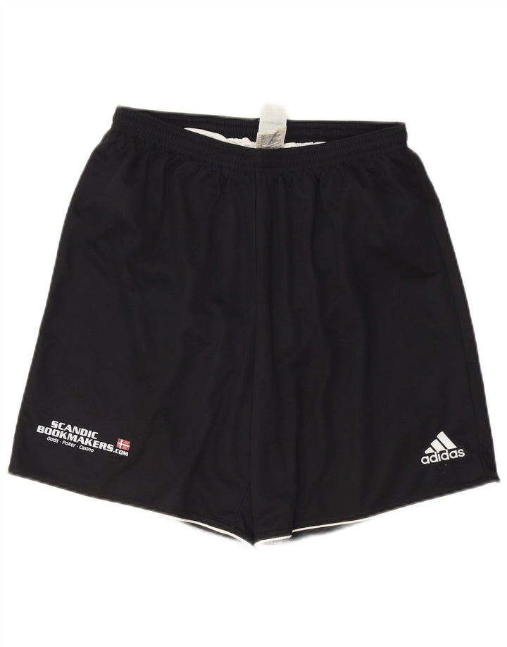 Pantaloncini sportivi Adidas Climalite da uomo grandi in poliestere nero