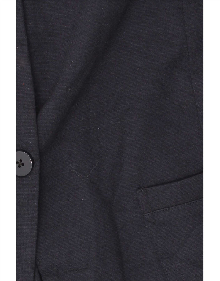 Giacca blazer militare a 1 bottone da donna Benetton UK 14 grande blu navy