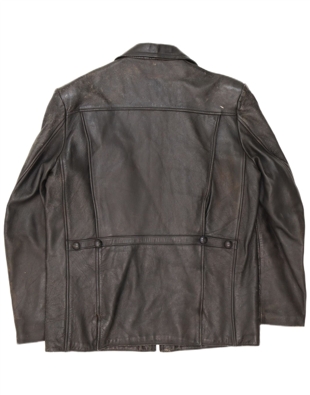 Giacca in pelle vintage da uomo UK 40 grande nera