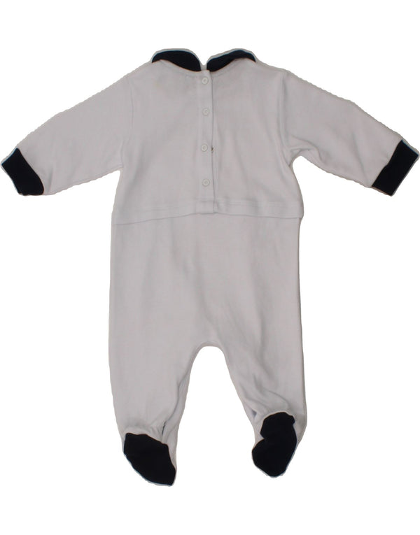 FAY Baby Boys Graphic Long Sleeve Jumpsuit 0-3 Months  White
