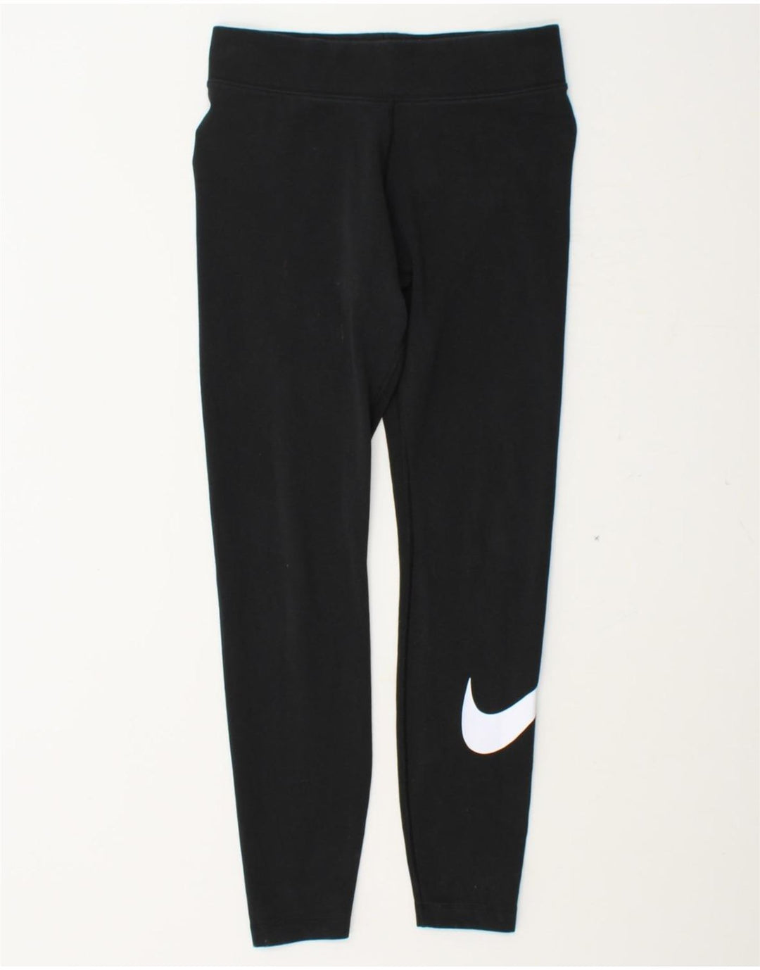 NIKE Womens Graphic Leggings UK 12 Medium  Black Polyester Vintage Nike and Second-Hand Nike from Messina Hembry 