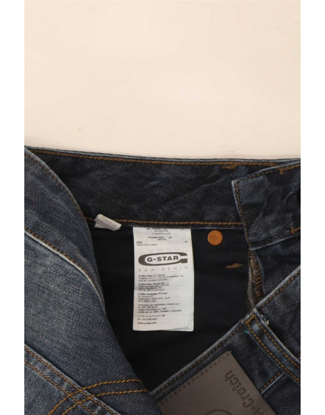 Pantaloncini di jeans da uomo G-Star W29 piccoli in cotone blu