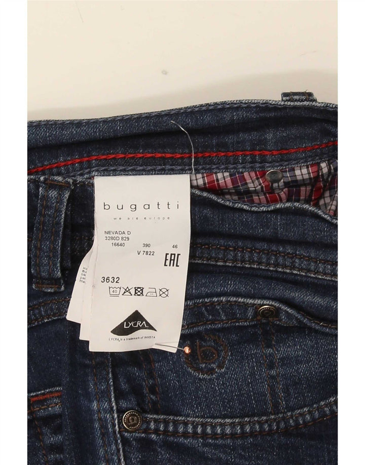 Jeans dritti Bugatti da uomo Nevada W36 L32 cotone blu navy