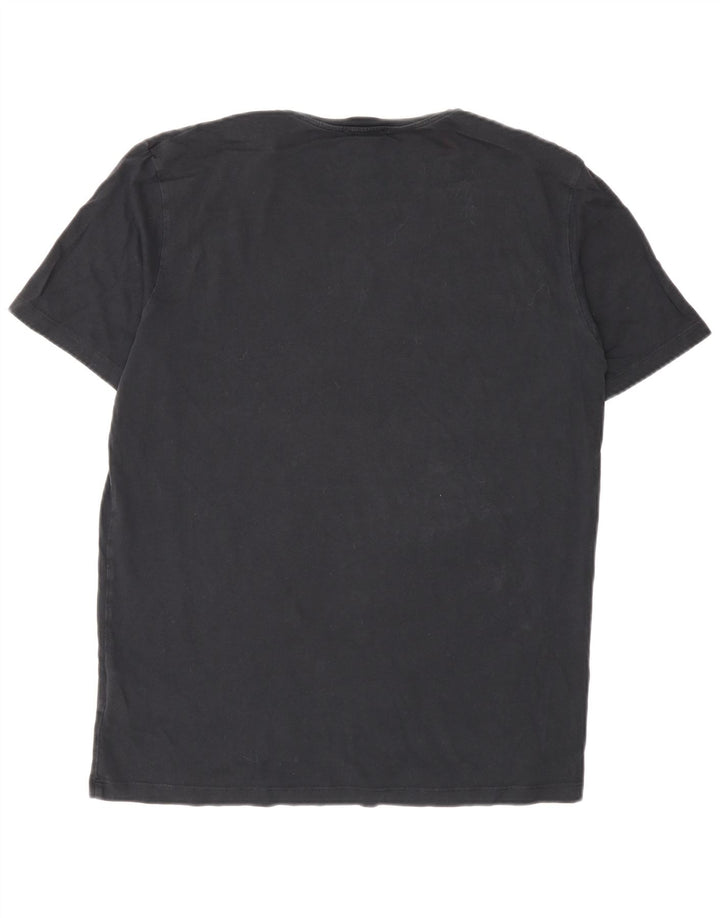 T-shirt da uomo Cos Top in cotone nero medio